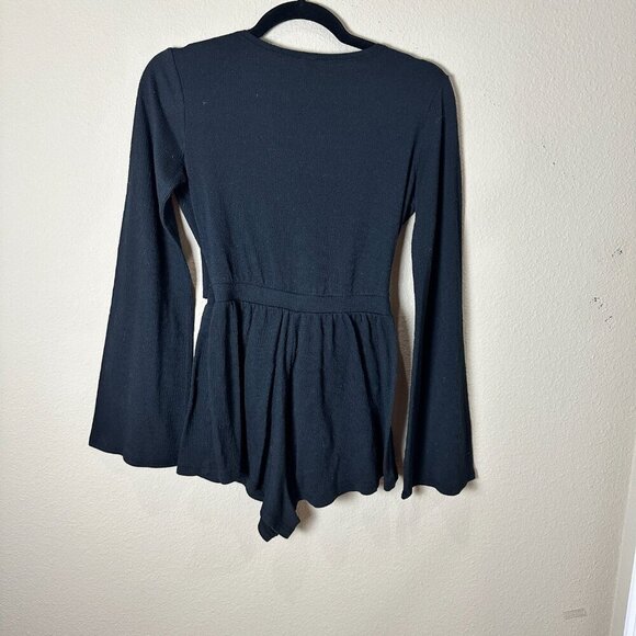 URBAN OUTFITTERS Out From Under Ribbed Knit Tie Front Romper Onesie Size XS - Picture 7 of 8